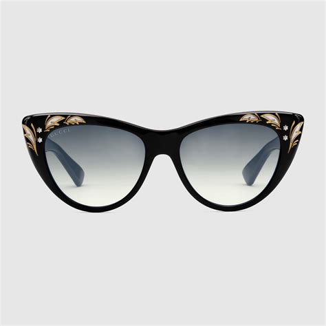 gucci oversized round cat-eye acetate sunglasses|luxury designer sunglasses cat eye.